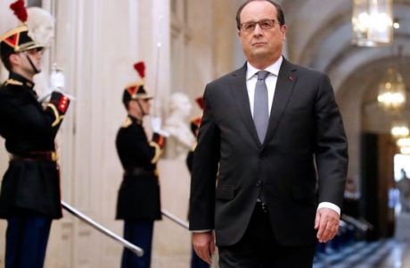 François Hollande llega al Palacio de Versalles