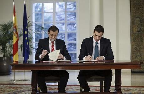 Rajoy y Sánchez firman el pacto antiyihadista